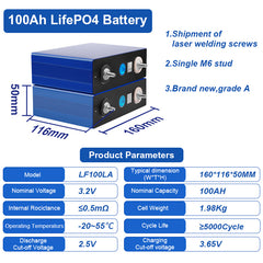 Lifepo4 Prismatic Cells 3.2V 100Ah, Eve LF100LA | Wistek - Wistek