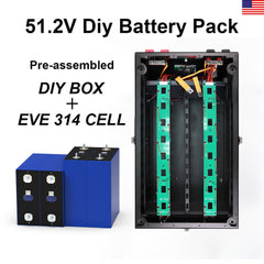 16 Grade A EVE MB31 Cells with DIY LiFePO4 Battery Box|Wistek(USA Stock)