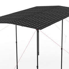 Easy Carry Lightweight 1200W 3.6*2.1m Stainless Steel Solar Canopy for Outdoor - Wistek