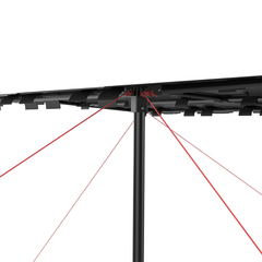 Easy Carry Lightweight 1200W 3.6*2.1m Stainless Steel Solar Canopy for Outdoor - Wistek