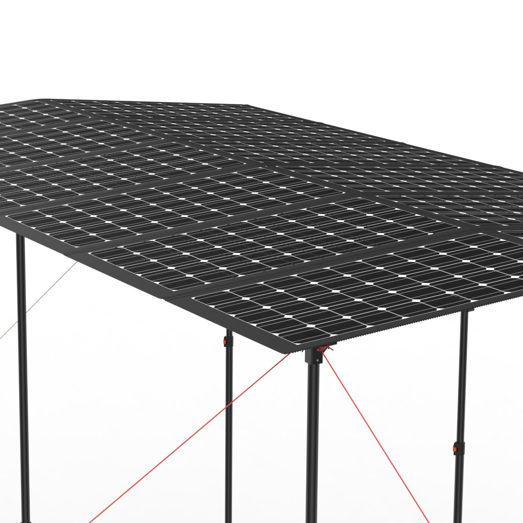 Easy Carry Lightweight 1200W 3.6*2.1m Stainless Steel Solar Canopy for Outdoor - Wistek