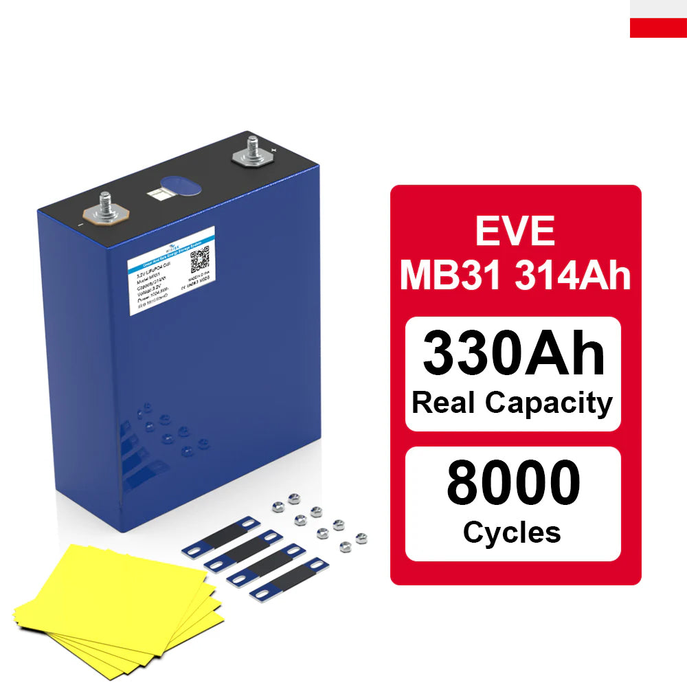 EVE MB31 3.2V 314Ah ESS Grade LiFePO4 Prismatic Cell|Wistek(Poland Stock) - Wistek
