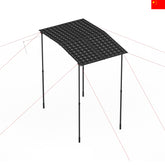 High Quality Portable Lightweight 400W 1.2*2.1m Stainless Steel Solar Canopy for Outdoor - Wistek