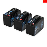 ⭐【New Release】36V Lithium Battery 100Ah LiFePO4 with BMS Bluetooth for Trolling Motors (3 Battery Set) - Wistek