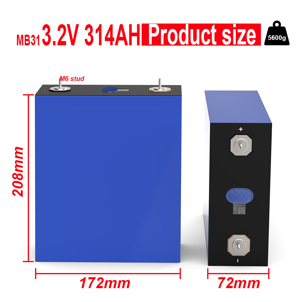 mb31 314ah 3.2v cells dimension and weight
