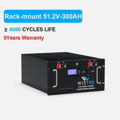 Server Rack Battery Backup 48V 300Ah LiFePO4 15kWh | WiSTEK - Wistek