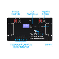 Server Rack Battery Backup 48V 300Ah LiFePO4 15kWh | WiSTEK - Wistek