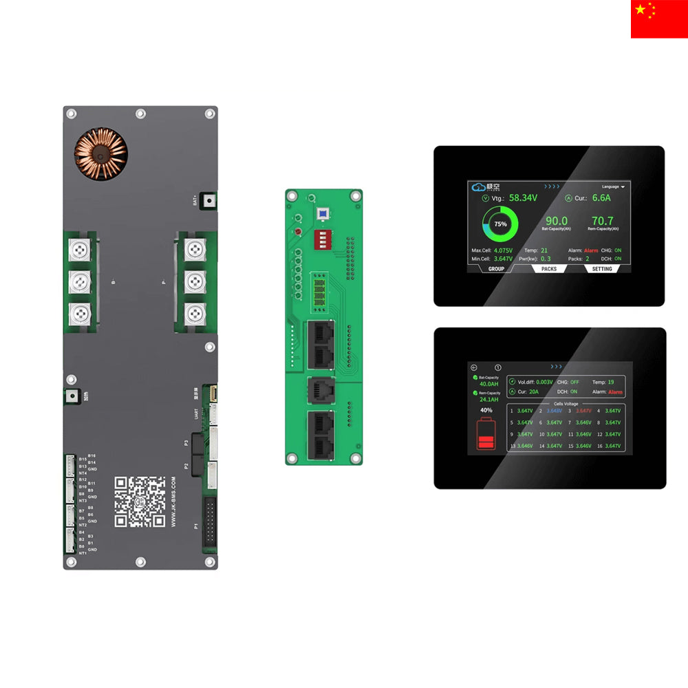 jk pb2a16s30p bms with 4.3 inch touch display
