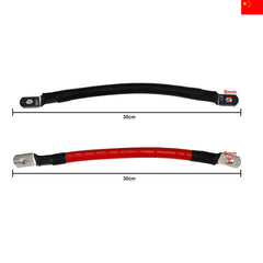 30cm 1AWG Red and Black Positive And Negative Power Cables for 15kWh Battery Pack|Wistek