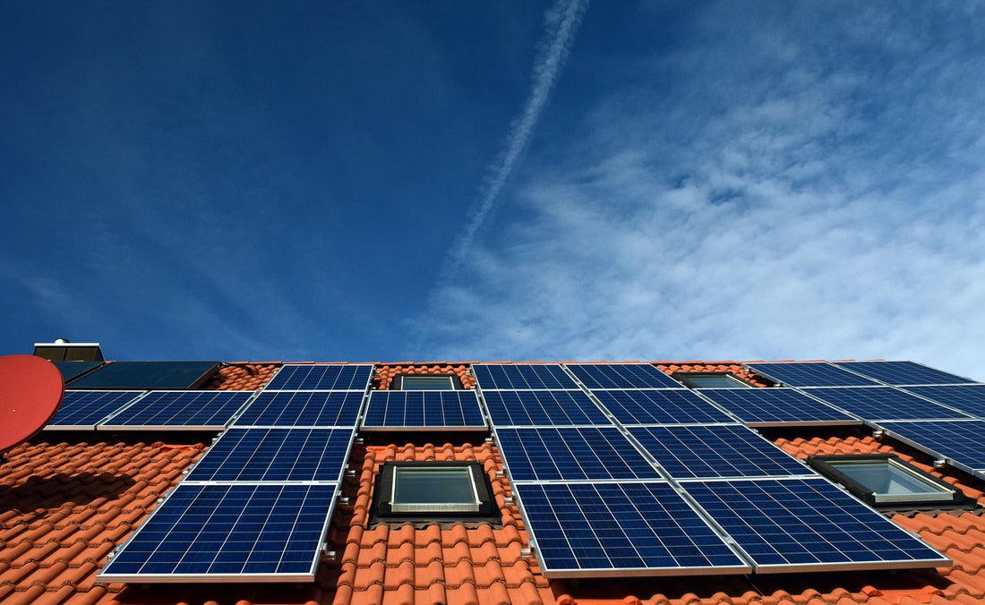 Solar panels installed on the roof