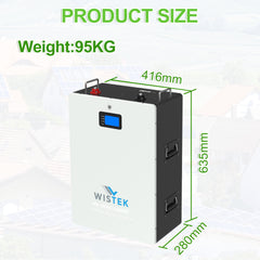 Revolutionize Your Energy Storage with Wistek Wall-Mounted 51.2V 230Ah lifepo4 10kWh Lithium-Ion Battery