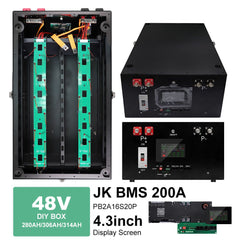 15kWh DIY Battery Box Pre-assembled Version With JK-PB2A16S20P BMS for 280Ah 314Ah