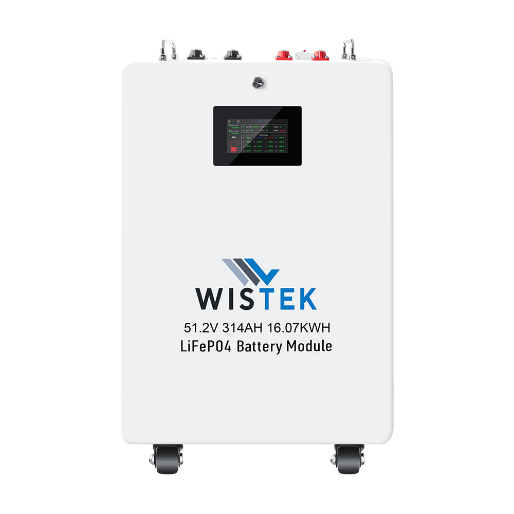 White 16kWh wall mounted battery