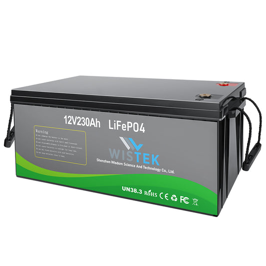Batería de iones de litio Wistek 12V 230ah lifepo4 incorporada 230A BMS 2944Wh Energía