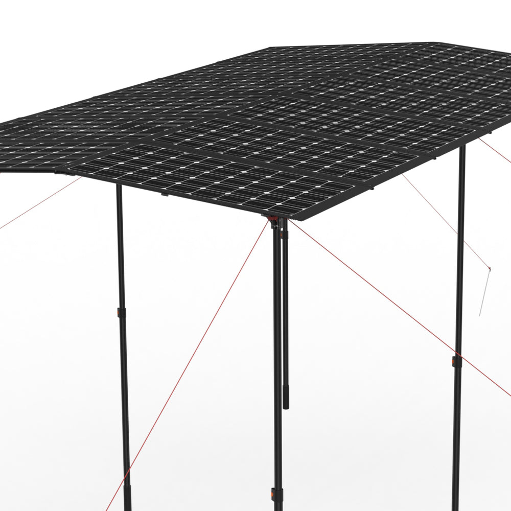 Easy Carry Lightweight 1200W 3.6*2.1m Stainless Steel Solar Canopy for Outdoor - Wistek