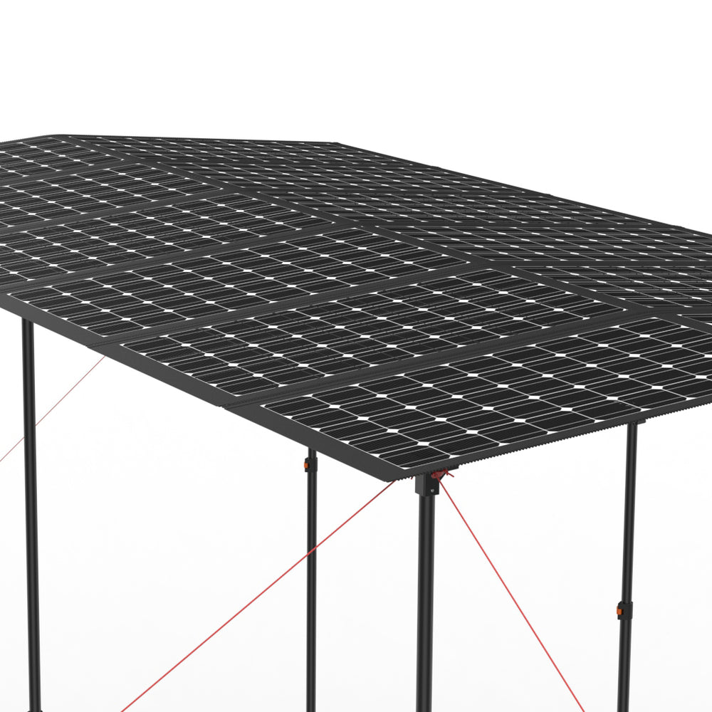 Easy Carry Lightweight 1200W 3.6*2.1m Stainless Steel Solar Canopy for Outdoor - Wistek