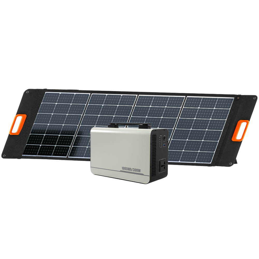 Home Solar Generator 1005Wh 300W Portable Power Station with Foldable Solar Panel 200W Set for Camping Outdoor Hiking Fishing Emergency | Wistek