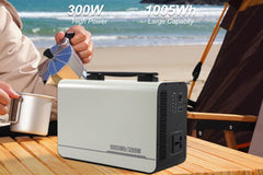 Home Solar Generator 1005Wh 300W Portable Power Station with Foldable Solar Panel 200W Set for Camping Outdoor Hiking Fishing Emergency | Wistek