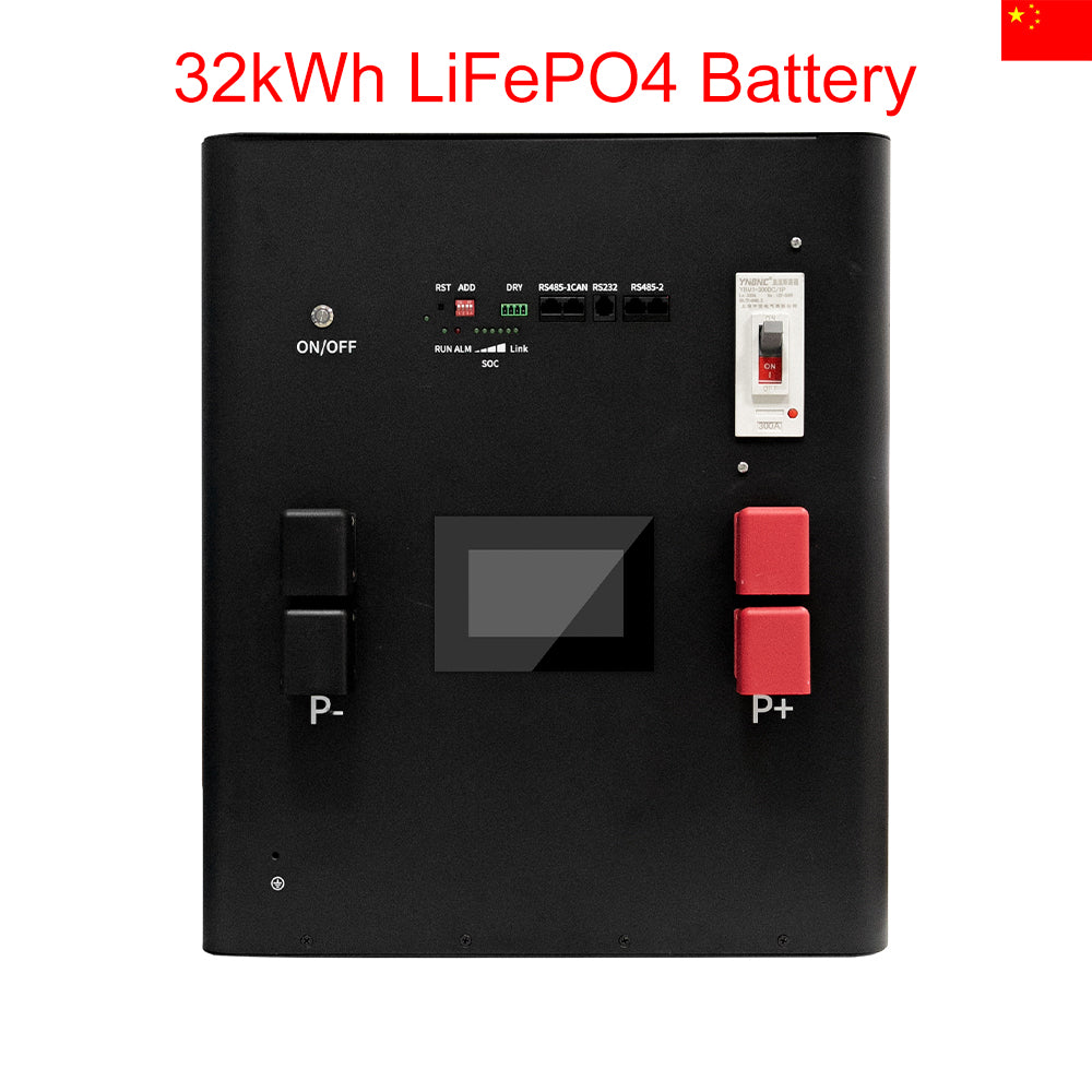 32kWh LiFePO4 Battery with JK 300A BMS 16 MB56 Cells