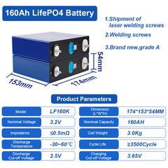 Células de baterías EVE 3.2V 160ah LiFePO4 para la Sistema Solar 