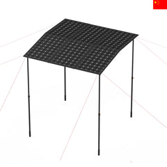 Big Power Easy Assemble 600W 1.8*2.1m Solar Canopy for Market Sports Meeting.
