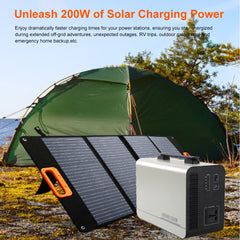 Home Solar Generator 1005Wh 300W Portable Power Station with Foldable Solar Panel 200W Set for Camping Outdoor Hiking Fishing Emergency | Wistek