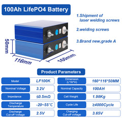 EVE 3,2 V 100 Ah Lifepo4-Lithium-Ionen-Batteriezelle 