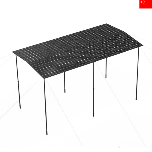 Easy Carry Lightweight 1200W 3.6*2.1m Solar Canopy for Outdoor