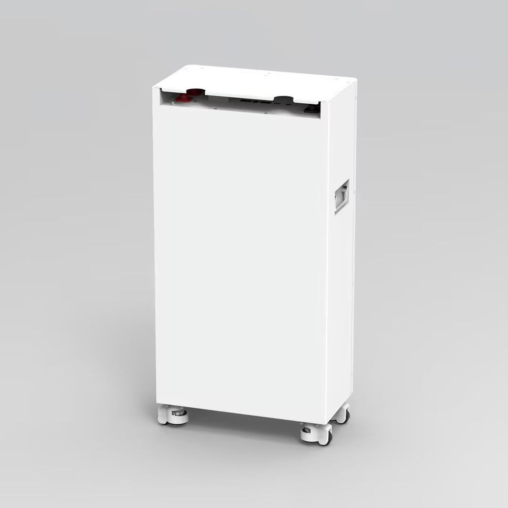 White 16kWh lifepo4 battery back view