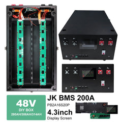 V2 15KWh DIY Battery Box with V19 JK PB2A16S20P BMS|Wistek