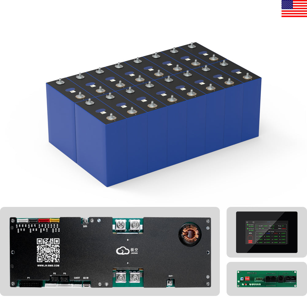 EVE Grade A 314Ah Zellen und JK PB2A16S20P BMS für DIY LiFePO4 Batterie|Wistek (USA)